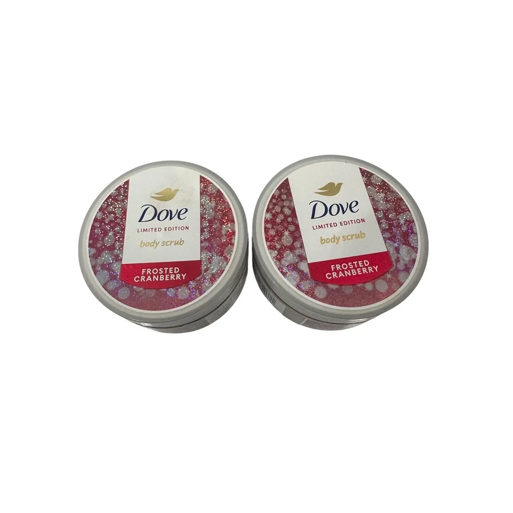Dove Frosted Cranberry Body Scrub Limited Edition Set‎ of 2 New